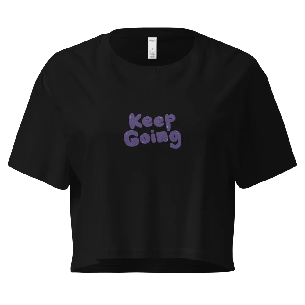 keep going ♡ embroidered crop tee product image (1)