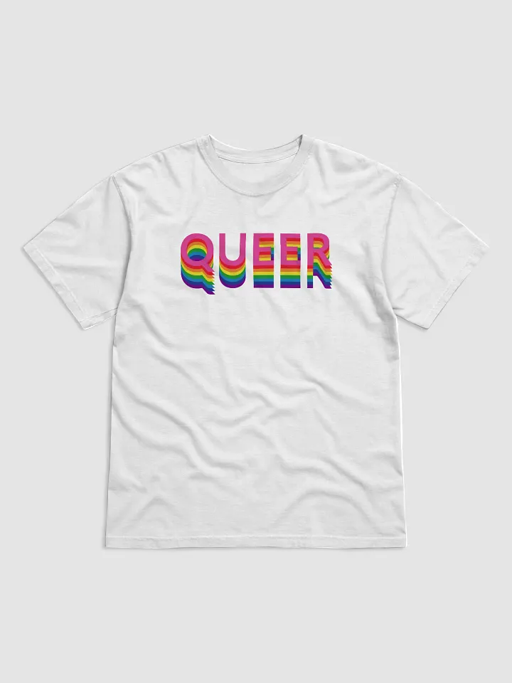 QUEER Stacked (8-Color Rainbow) - T-Shirt product image (49)