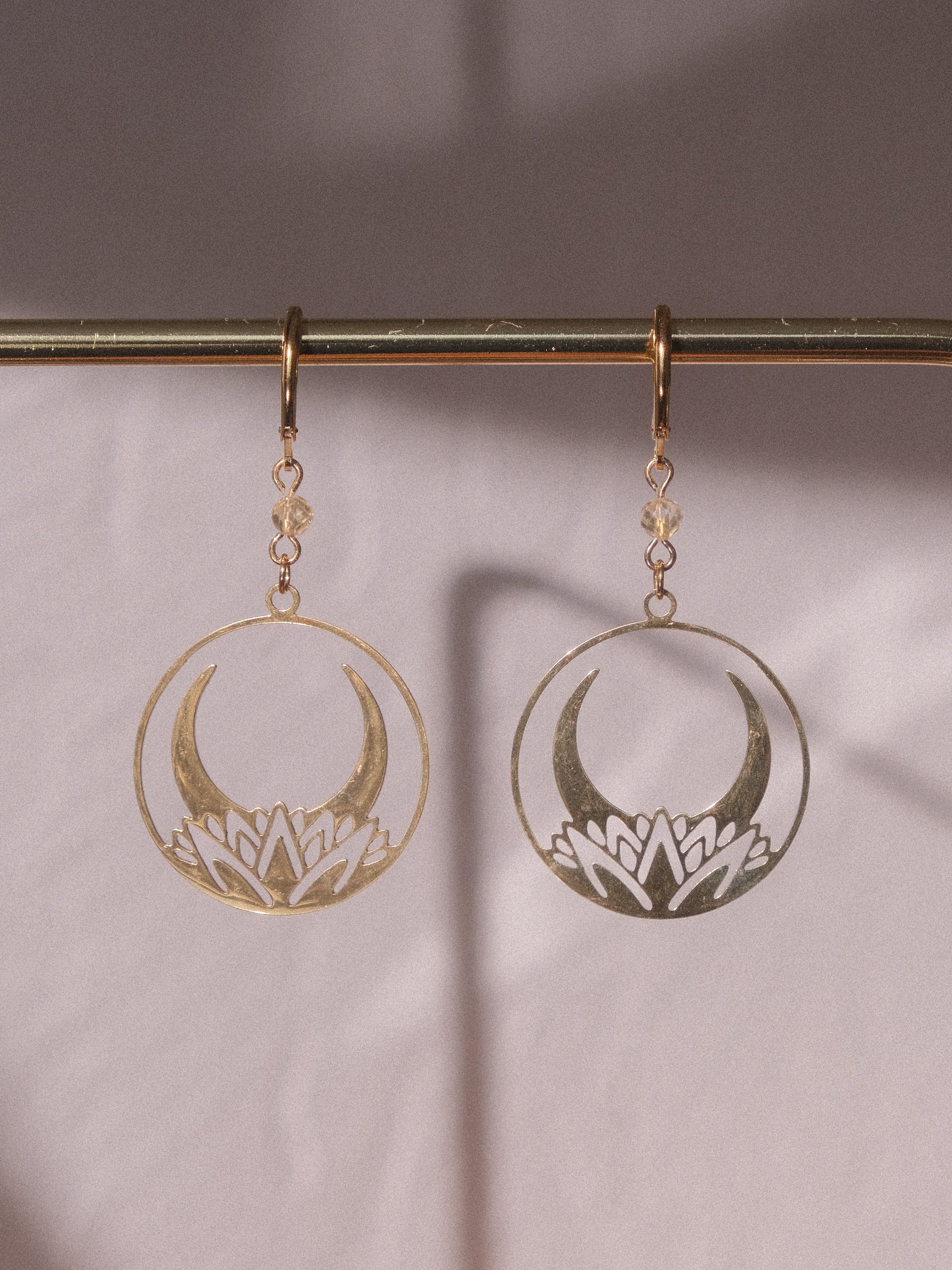 Lotus moon - Citrine earrings product image (3)