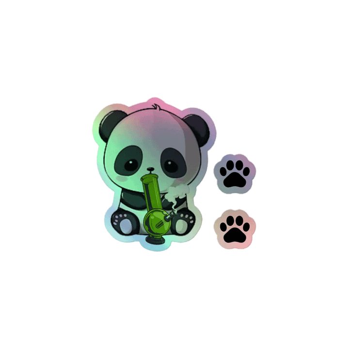 Bubbly Panda +2 Holographic Sticker Set product image (1)