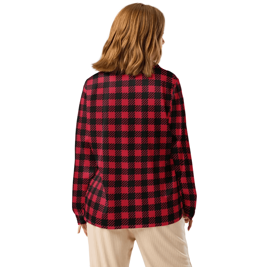 Feathered Plaid Dream Women's Pajama Top product image (2)