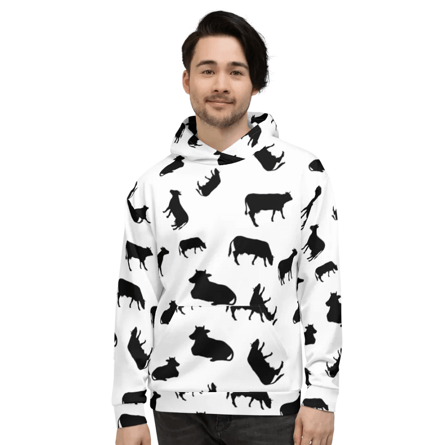 COW PATTERN UNISEX HOODIE product image (3)