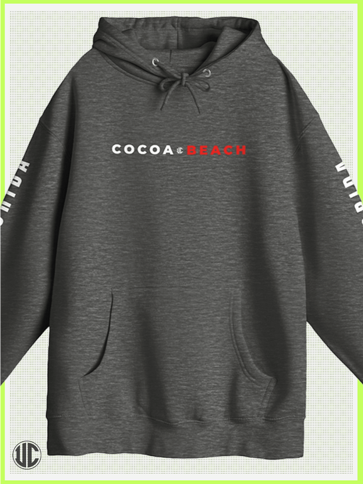 Beach Hoodie | Cocoa Beach Graphic Surf Hoodie | Unisex Pullover Hoodie product image (2)