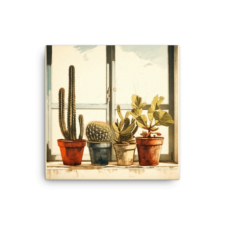 Art2401-04 Potted Plants Still Life - Canvas Print - sm product image (1)