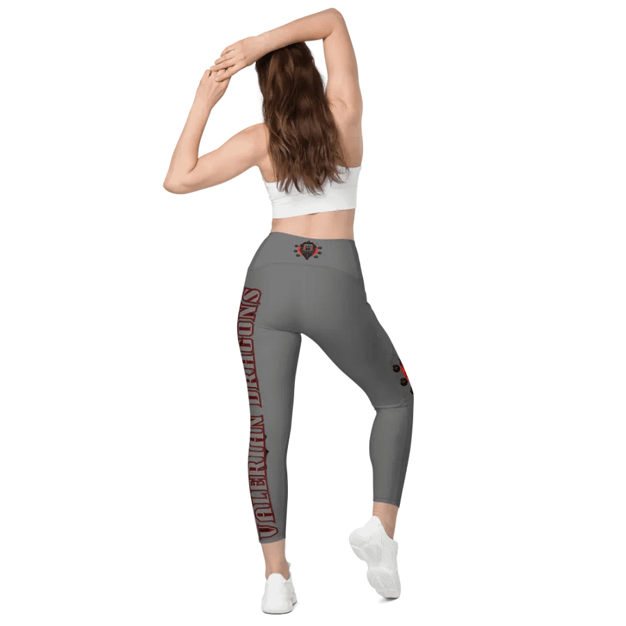 GRAY demon soul square up women's pocket leggings product image (8)