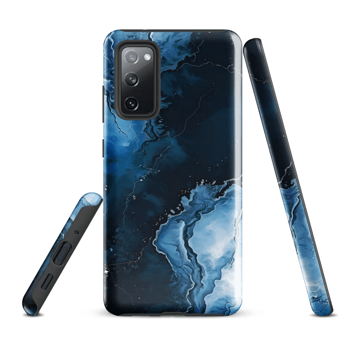 Tough Phone Case for Samsung® - Blue Marble Slab Painting product image (1)