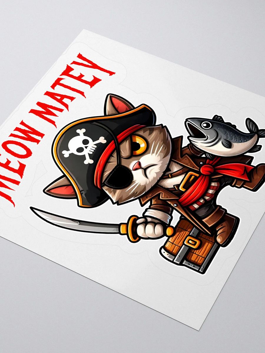 Meow Matey Cat Pirate Sticker product image (9)