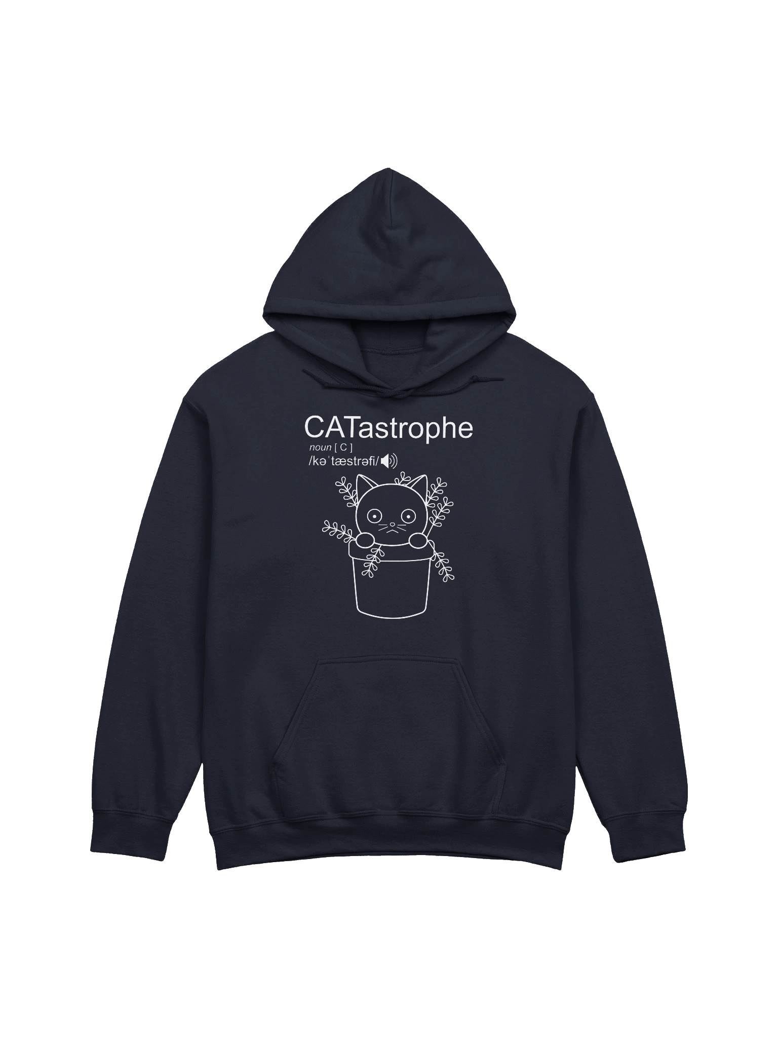 CATastrophe (Cat with Plant Pot) - Unisex Adult Hoodie product image (3)