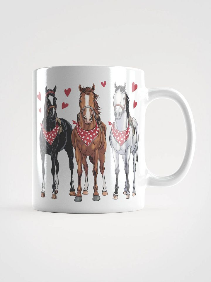 Heartfelt Valentine Horses White Glossy Mug product image (1)