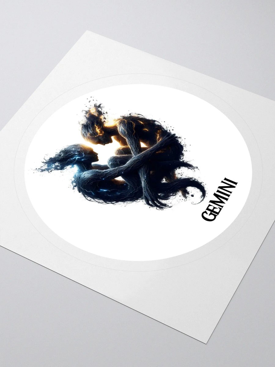 Mythical Gemini Zodiac Round Sticker product image (8)