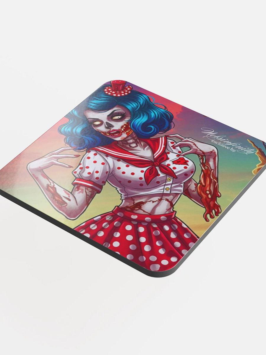 V3 Zombie Pinup Glossed Cork Coaster product image (4)