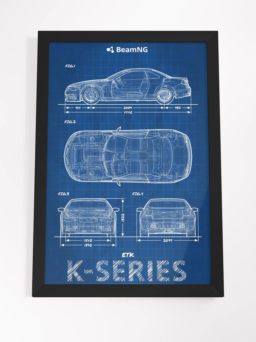 Framed Poster: ETK K-Series Blueprint product image (4)