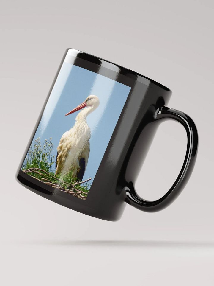The white stork - Black Glossy Mug product image (2)