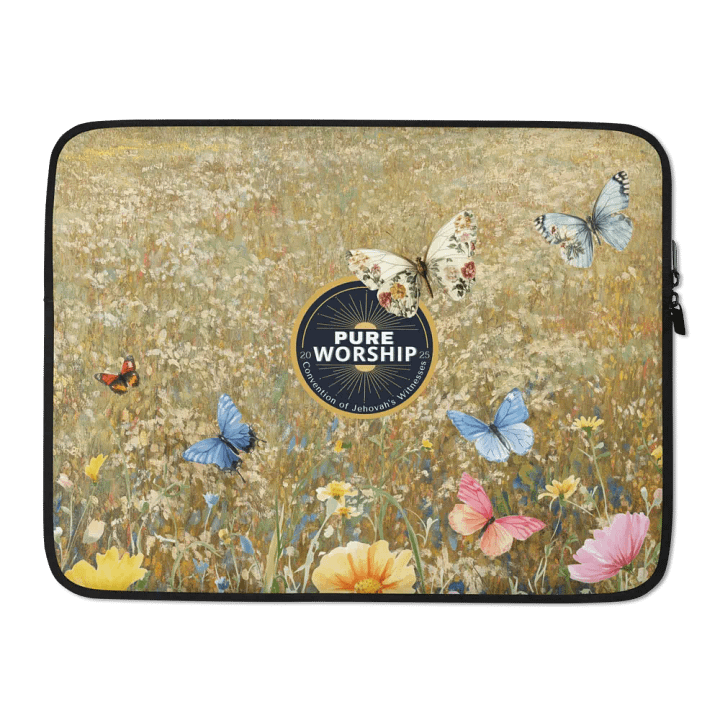"Pure Worship" 2025 Convention | Gold Butterfly Fields Laptop Sleeve product image (2)