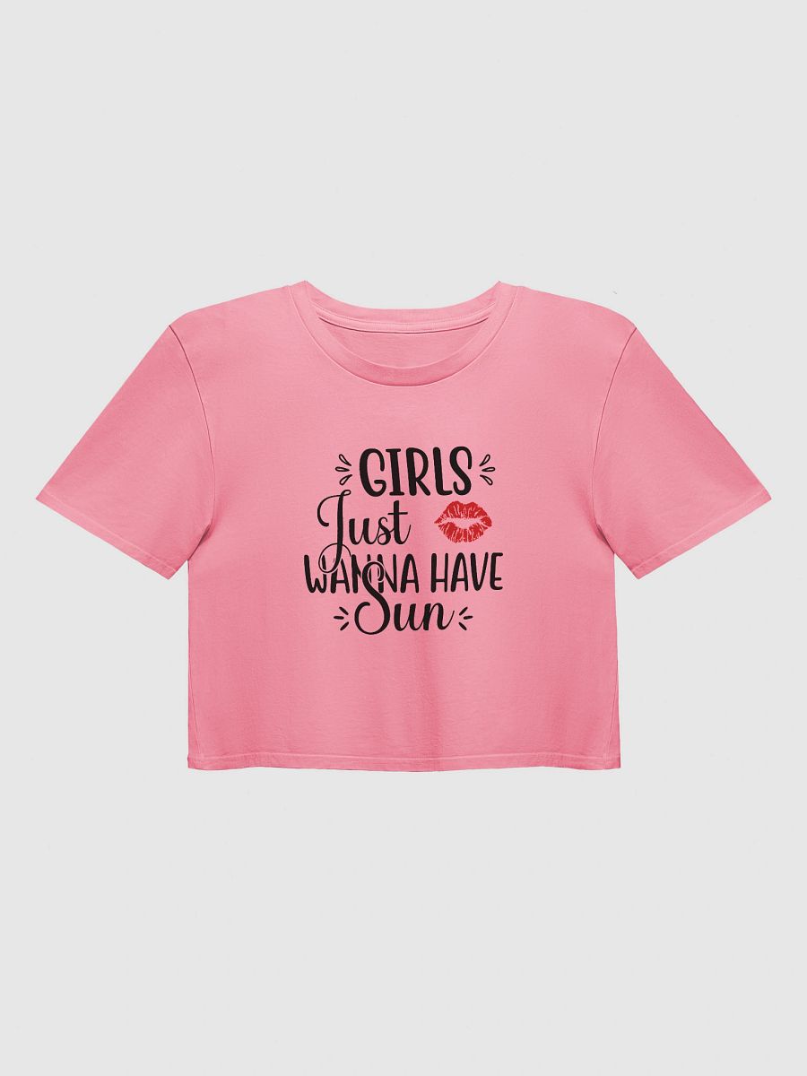 Girls Just Wanna Have Sun Crop Top Women's T-Shirt product image (3)
