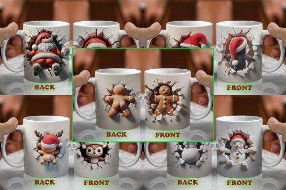 Both Side 3D Christmas Mug Wrap Bundle product image (1)
