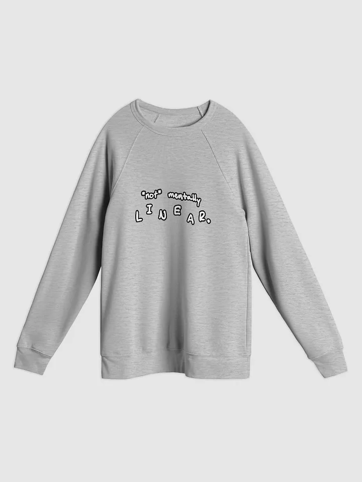 *not* mentally linear (lined design) Sponge Fleece Raglan Sweatshirt product image (2)