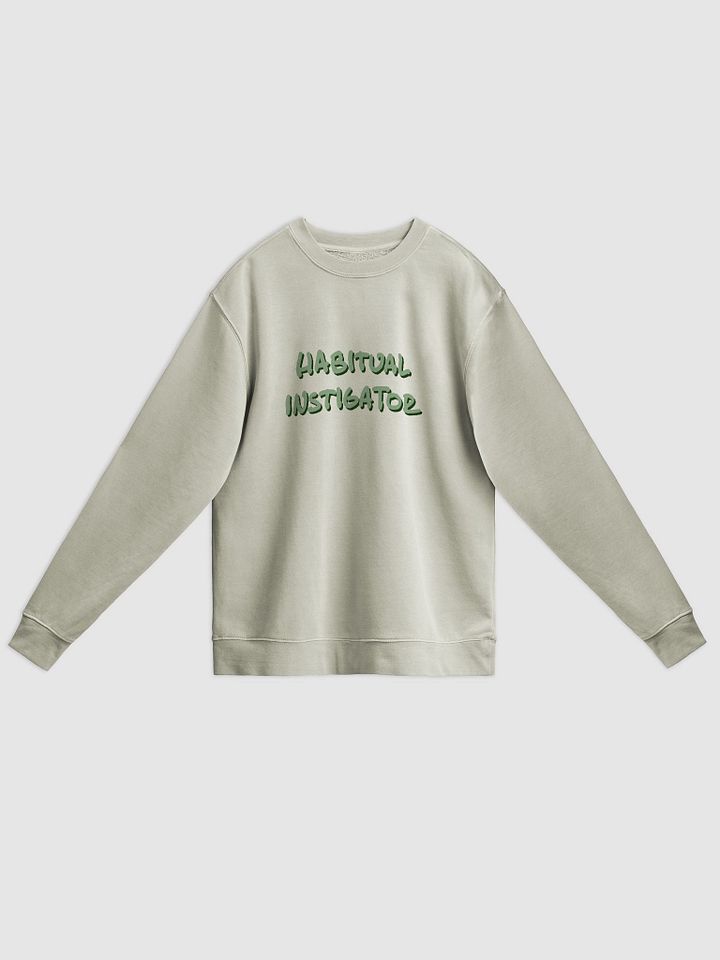 HABITUAL INSTIGATOR (grouchy shadow design) printed pigment crewneck product image (5)