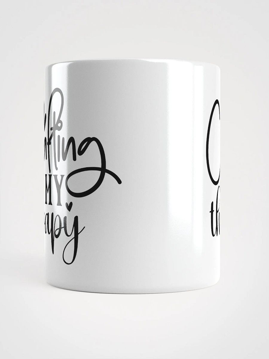 Crafting Is My Therapy White Glossy Mug product image (5)