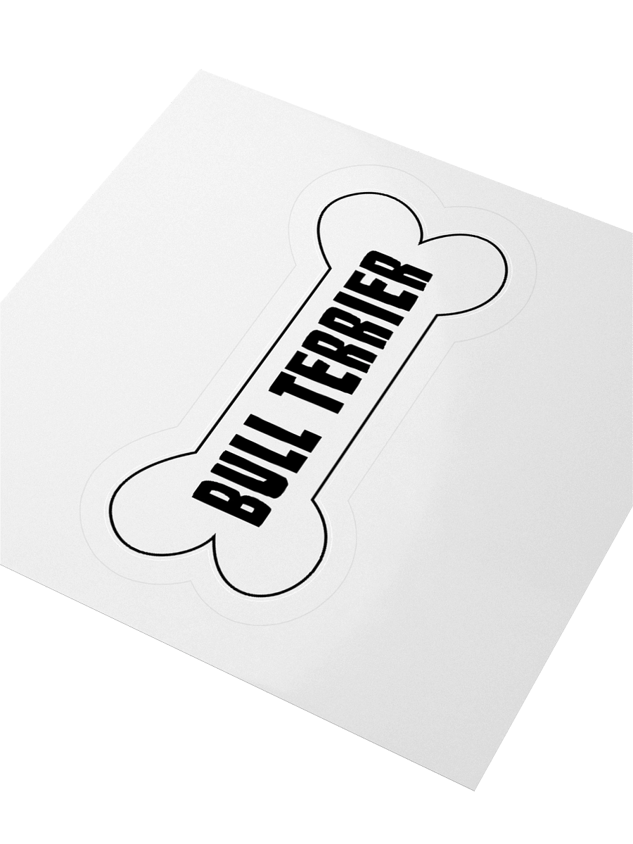 Bull Terrier In White Bone Shape Sticker product image (3)