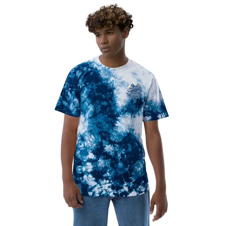 Midnight Roses Wolf Embroidered Tie-Dye Tee product image (9)