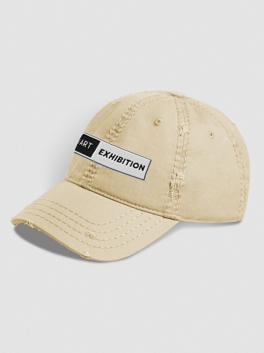 Khaki "AI Art Exhibition" logo Distressed Hat product image (2)