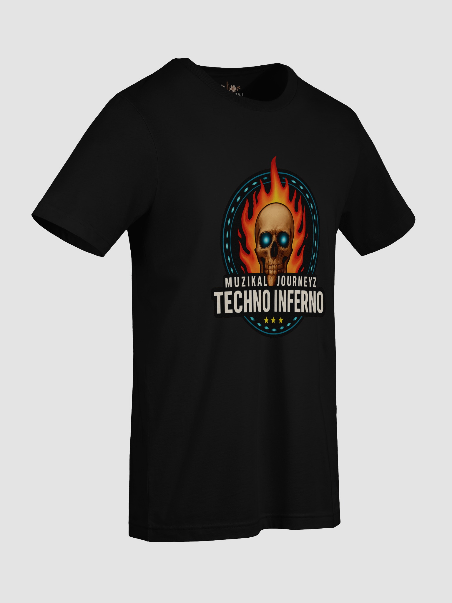 Techno Inferno Flaming Skull T-Shirt product image (9)