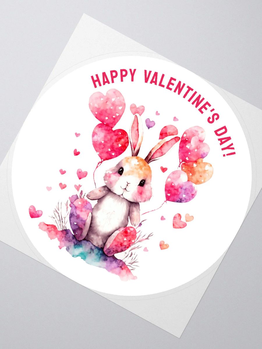 Happy Valentine's Day Bunny with Heart Balloons product image (3)