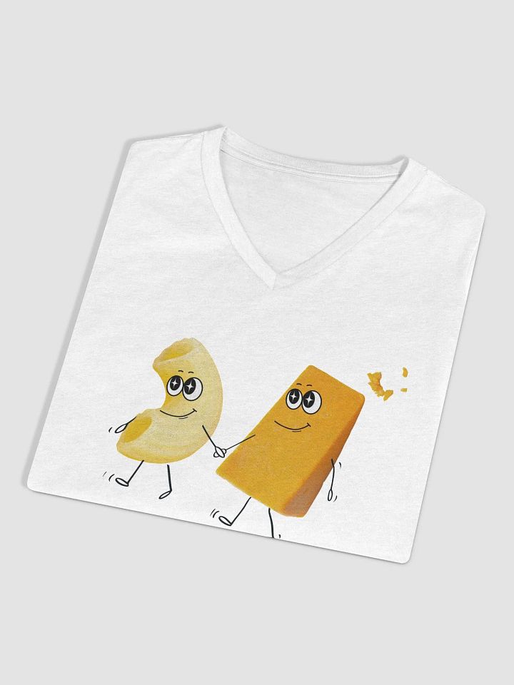 Cheesy Mac & Cheese Duo V-Neck T-Shirt product image (2)