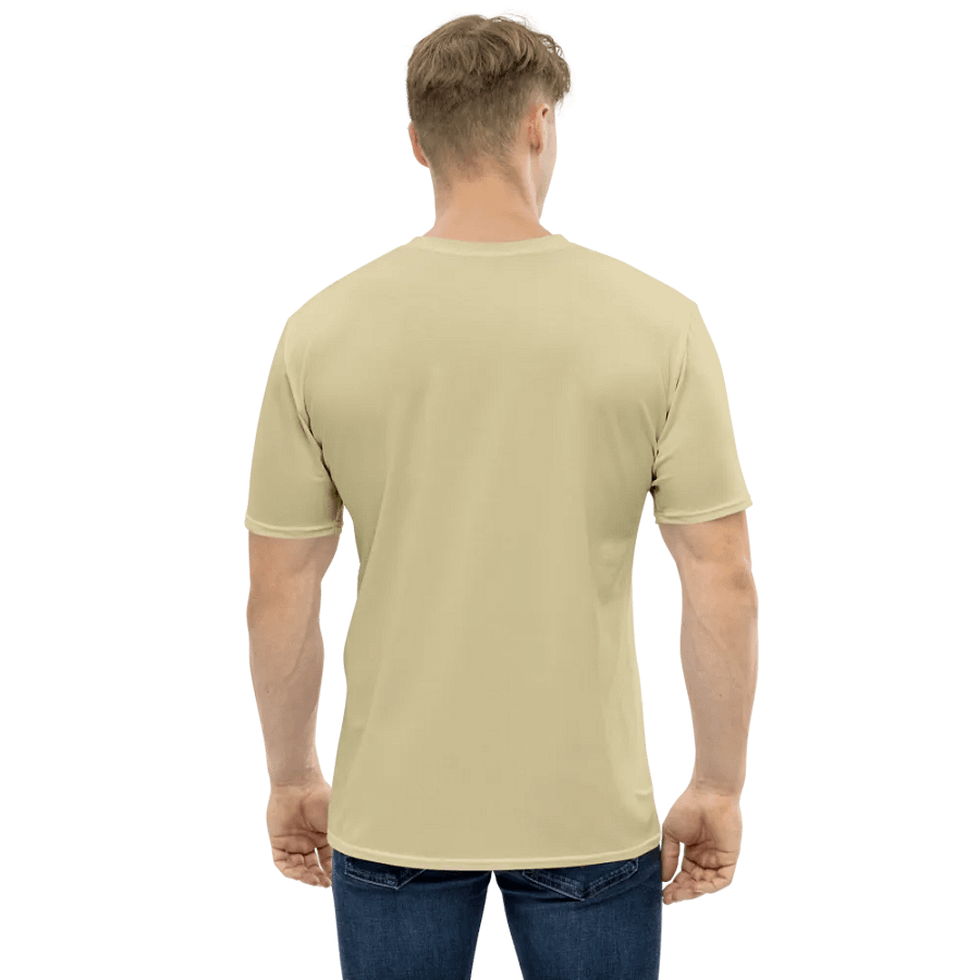 Plain Light Yellow Soft Summer Men's Crewneck Polyester Heavyweight Premium T-Shirt by Treasure Pie product image (3)