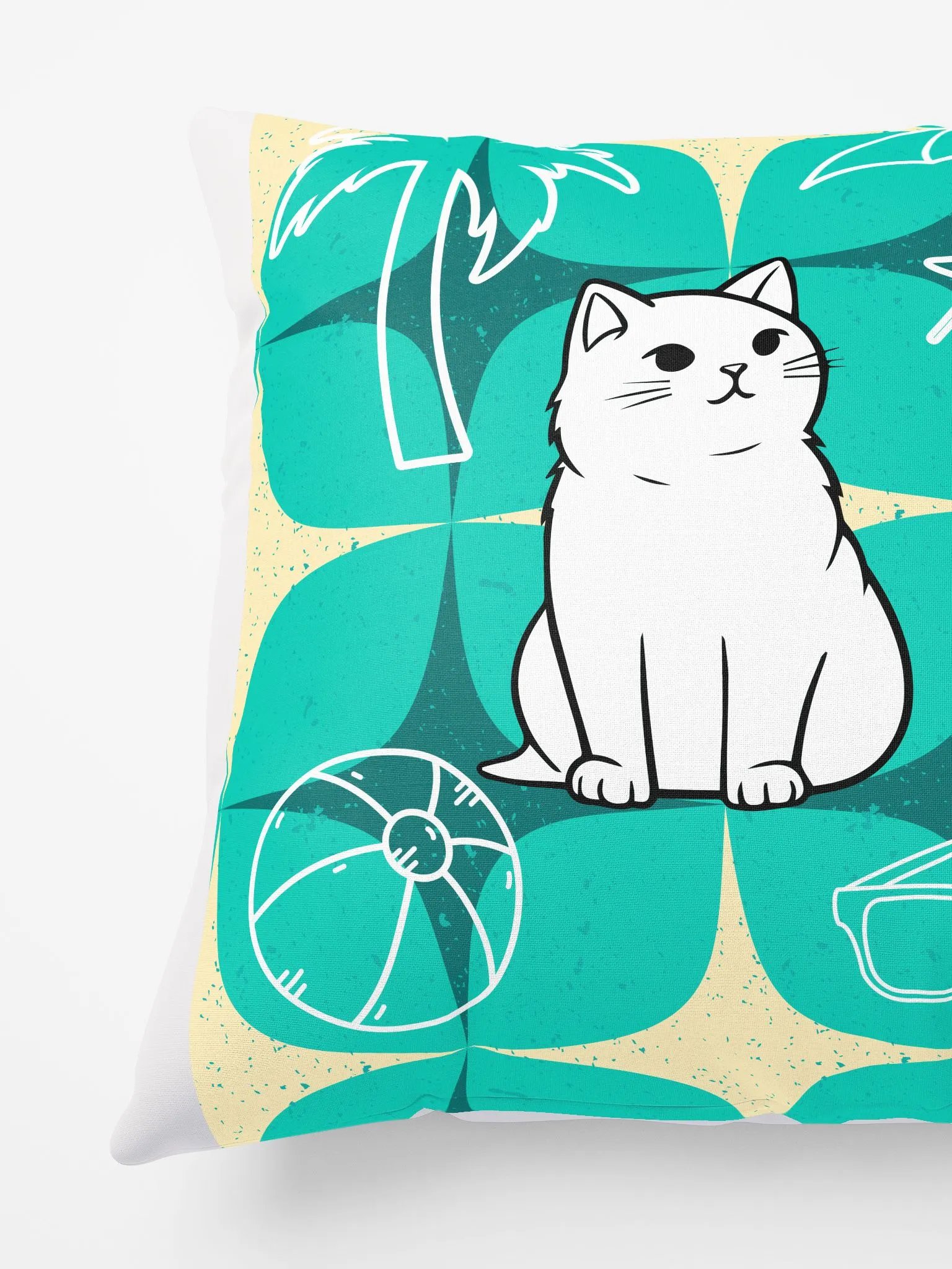 Beach Cat All-Over Print Pillow product image (3)