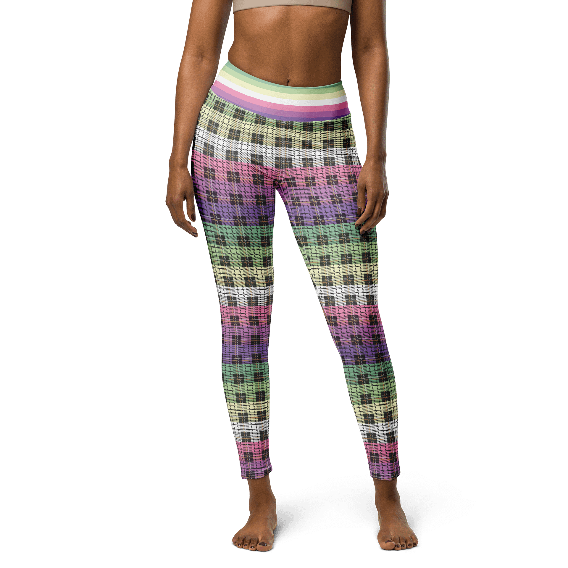 Genderfae Pride Plaid Leggings product image (1)
