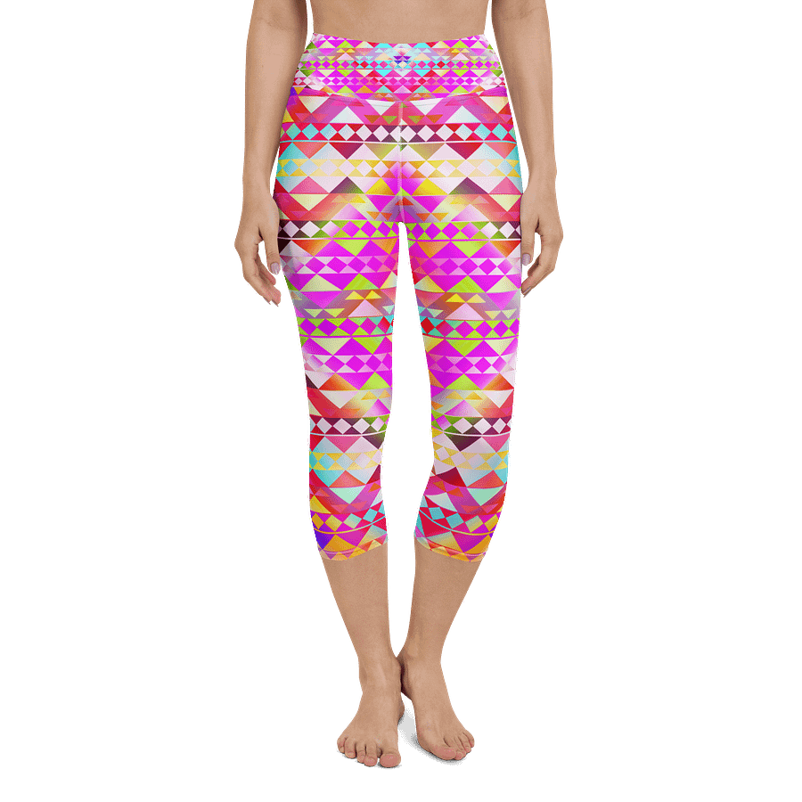 Pink Tribal Capri Leggings product image (4)