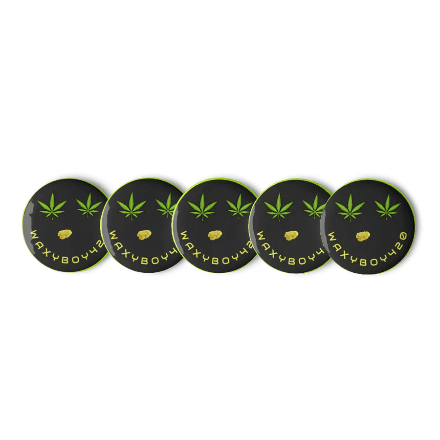 Waxyboy420 Logo Buttons (5 pack) (2.25" in) product image (1)