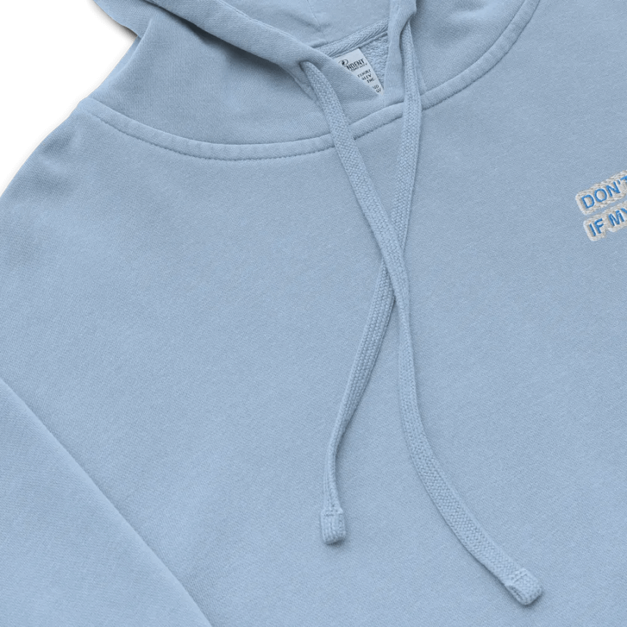 L.C. HEADPHONES ON (aqua bubble design) embroidered pigment hoodie product image (8)