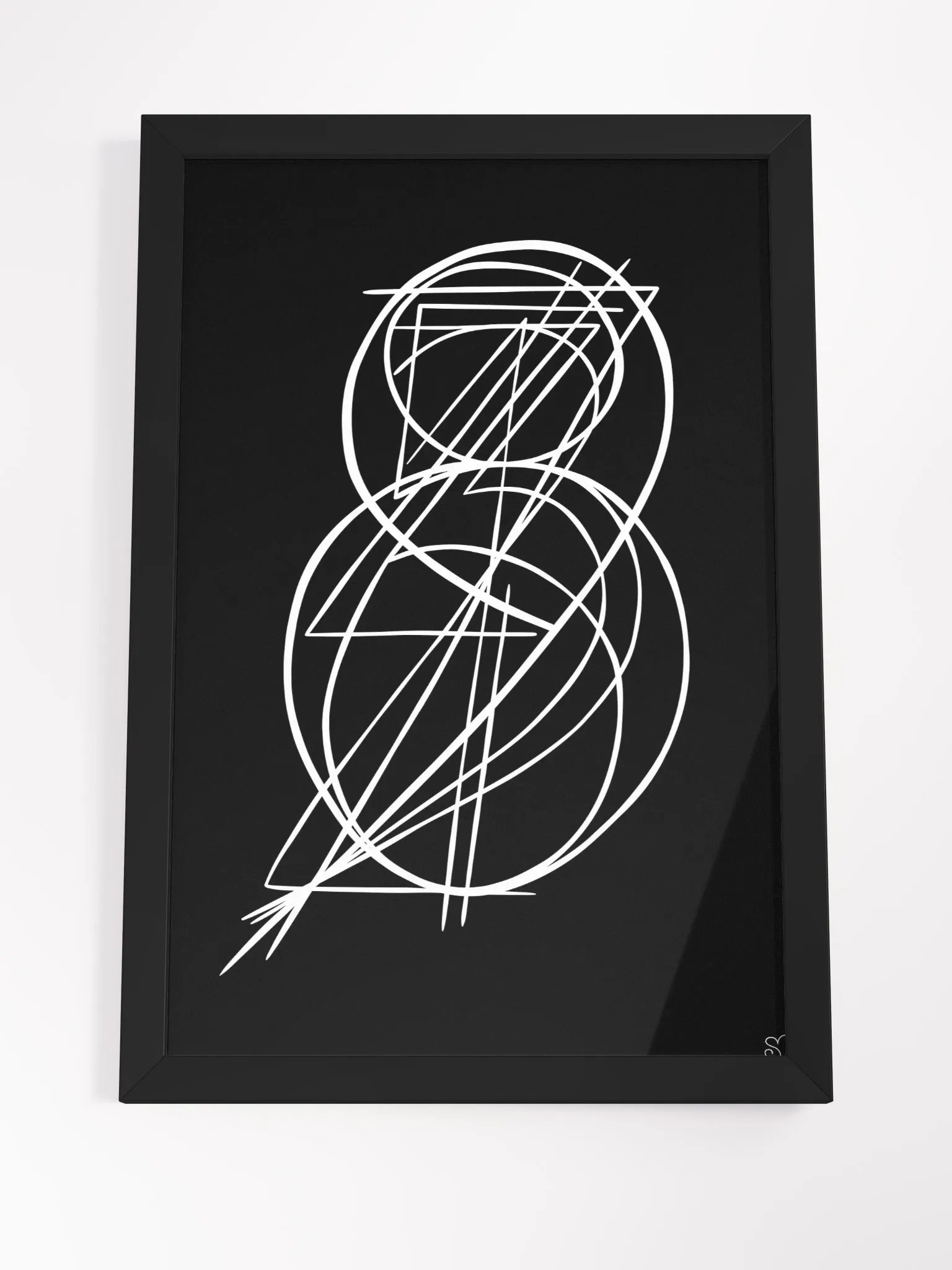 Vibrant Ayous Wood Framed Matte Poster - Abstract Image No. 11 product image (20)