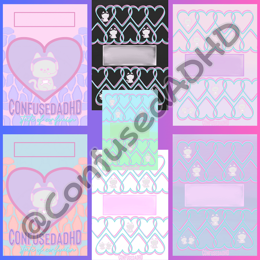 Heart CADHD Digital Planner Covers product image (1)