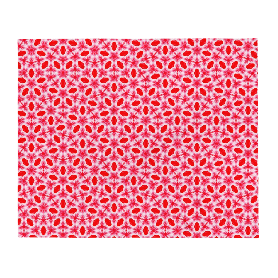 Red & White Snowflake Throw Blanket product image (3)