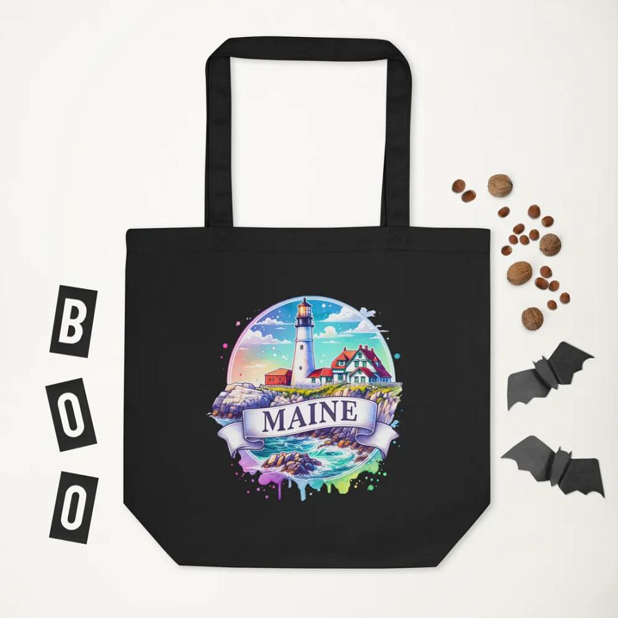 Maine Retro Tote Bag product image (6)