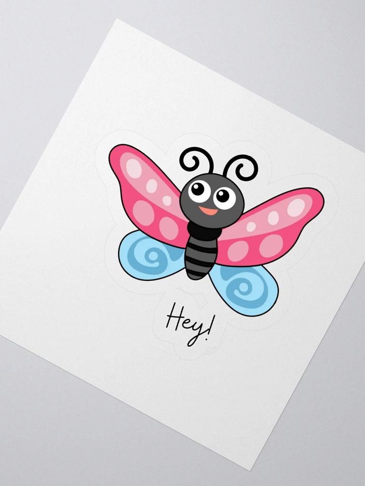 Whimsical Butterfly Kiss Cut Sticker 001 (hey) product image (2)
