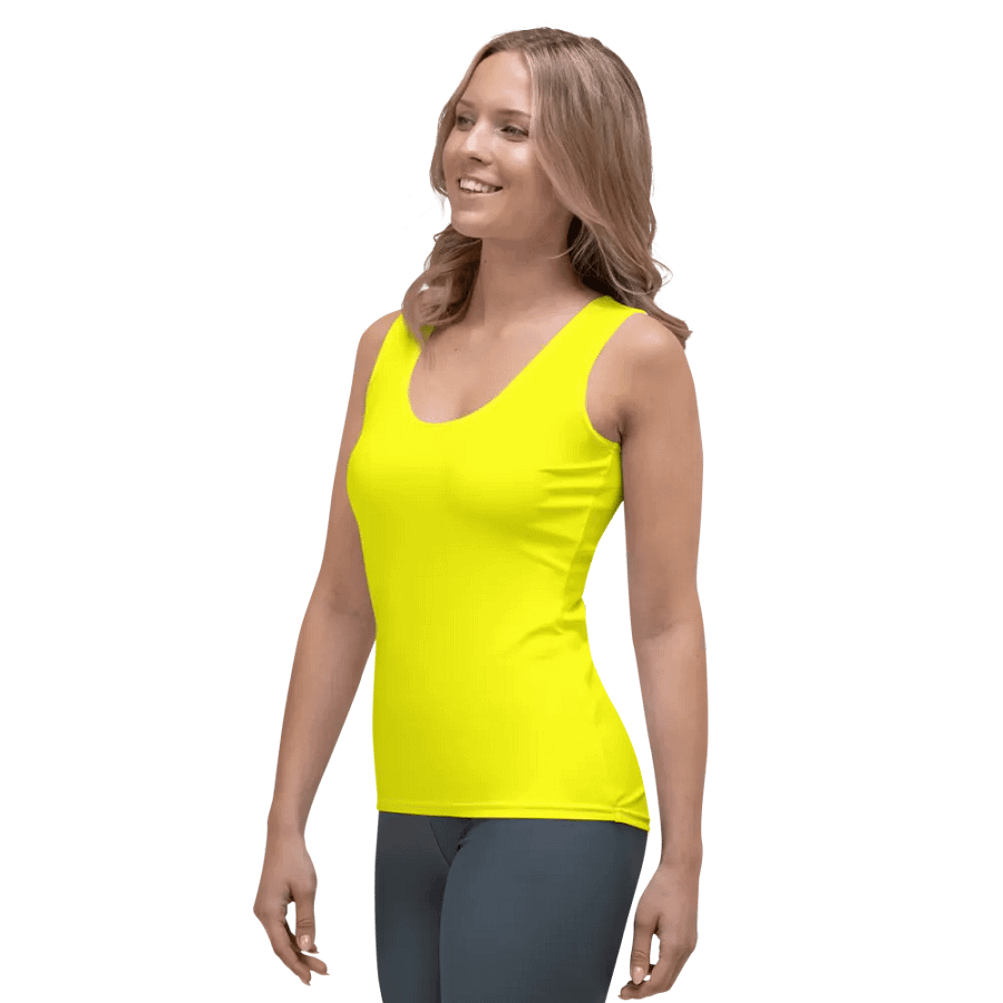 Plain Color Yellow Tank Top product image (3)