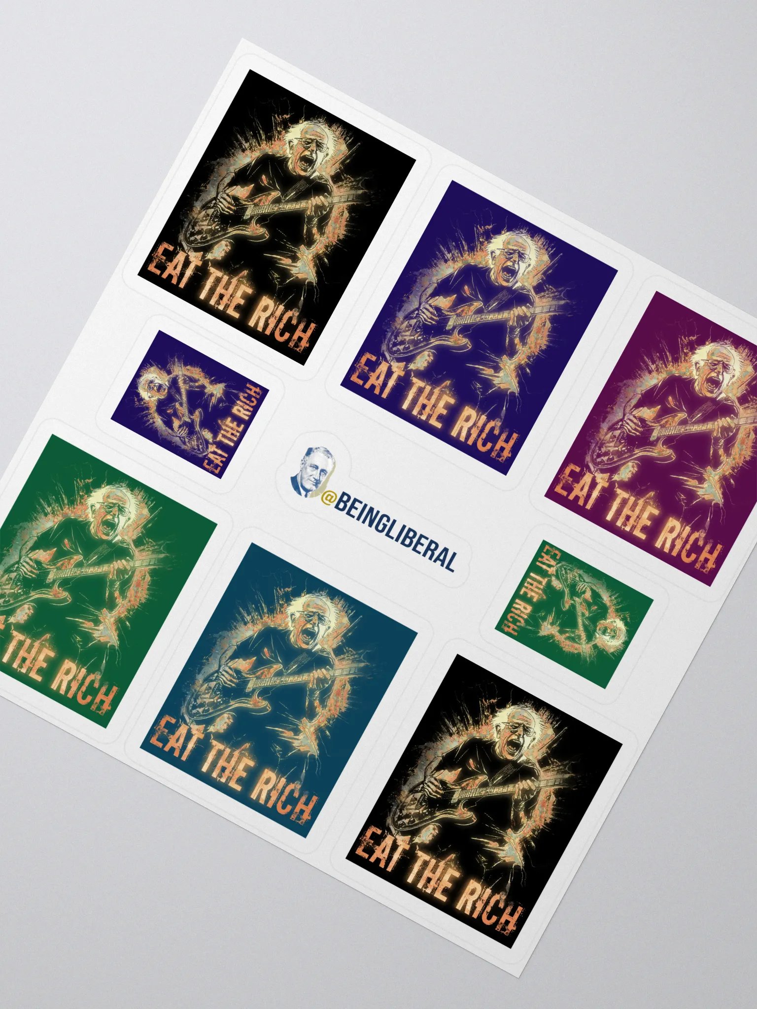 Eat The Rich Bernie Stickers - Being Liberal product image (2)