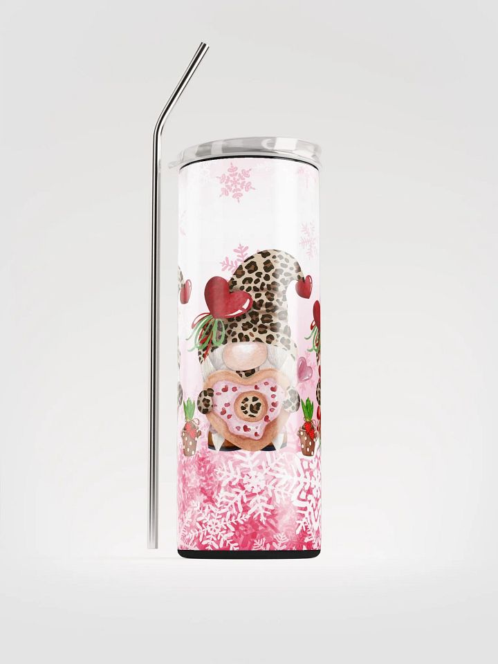 Embrace Love Every Sip: Valentine's Day Stainless Steel Tumbler with Reusable Straw product image (1)