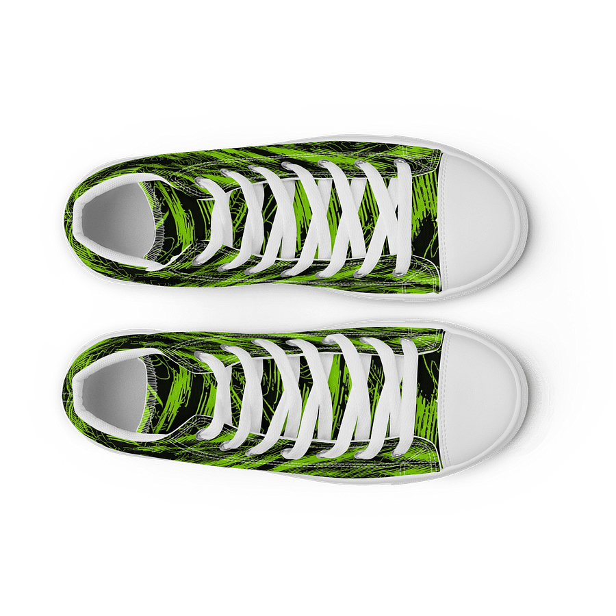 Neon Green Chaos Canvas High Tops product image (9)