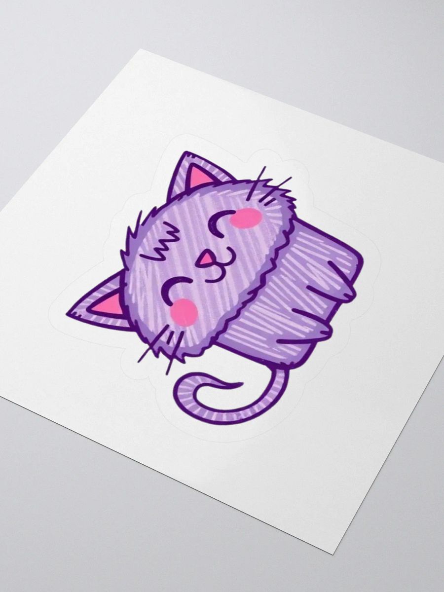 Whimsical Purple Cat Kiss Cut Stickers product image (8)