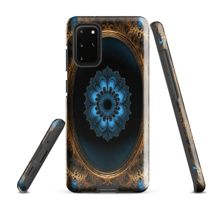 Tough Phone Case for Samsung® - Intricate Bronze and Blue Mirror Portal product image (2)