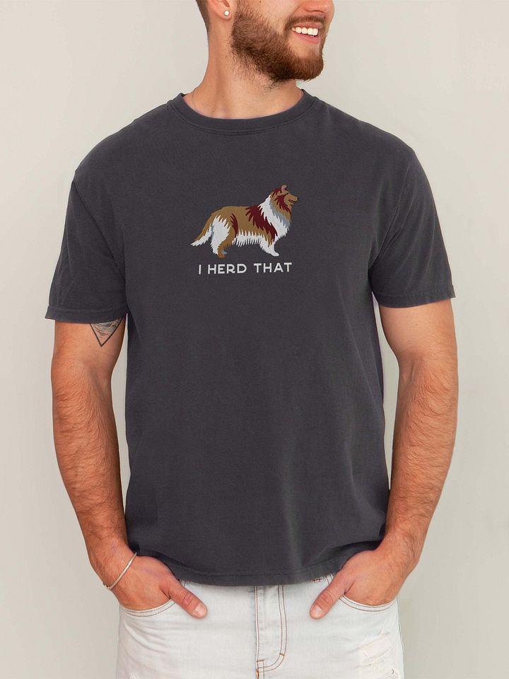I Herd That T-Shirt(Embroidered) of a Rough Collie product image (2)