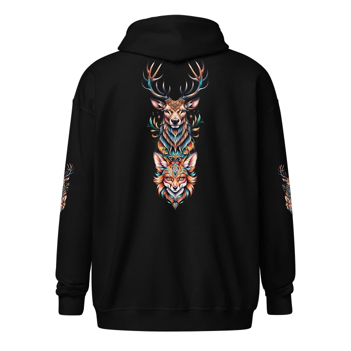 Colorfest Vixen Games Stag and Vixen back print zip up hoodie product image (1)