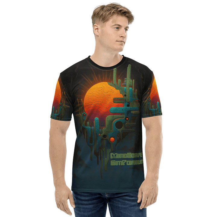 Galactic Sunset Circuitry Tee – MindScape Emporium Edition product image (1)