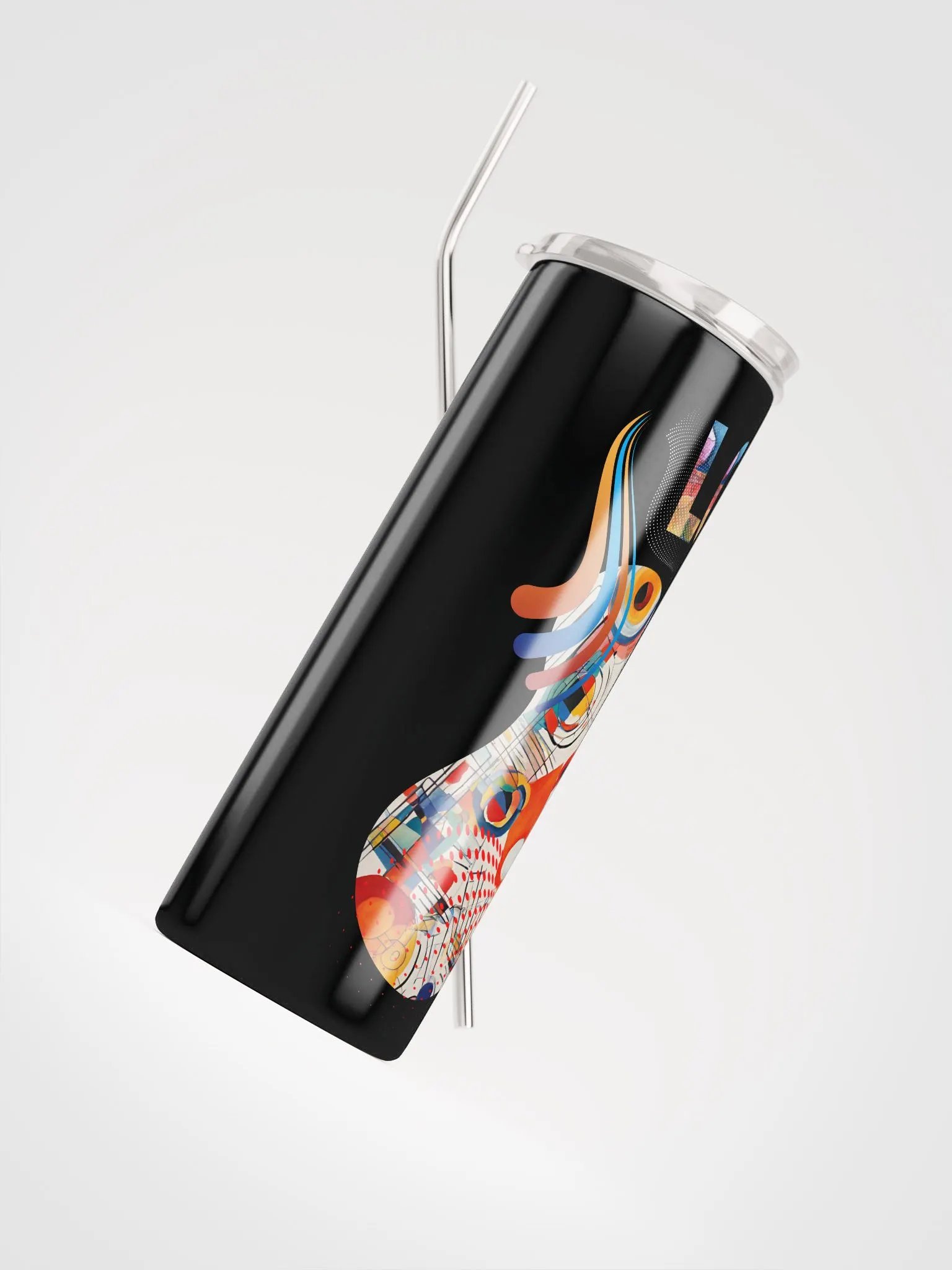 stainless steel tumbler kadinsky inspired design for the artist. 'Love making Art'  Perfect gift for  colleague, friend who loves arty things product image (4)